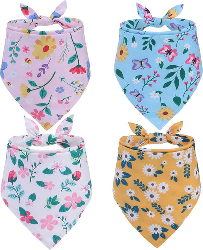EXPAWLORER Dog Cooling Bandana Set - 4 Pack Hawaiian Dog Bandanas, Pet Summer Essentials Chill Cool Out Triangle Scarf Handkerchief Bib with Cute Fruits Pattern for Small Medium Large Dogs, Large - Image 13