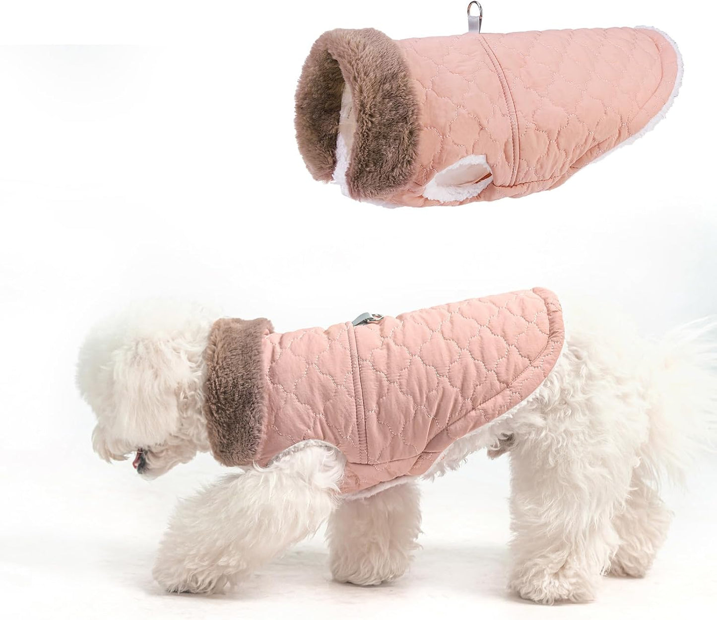 BEAUTYZOO Winter Dog Coat with Harness Built in, Warm Dog Puffer Jacket Vest Padded Fleece Cold Weather Coats Windproof Waterproof Snow Jackets Clothes for Small Medium Puppy, Blue S - Image 13