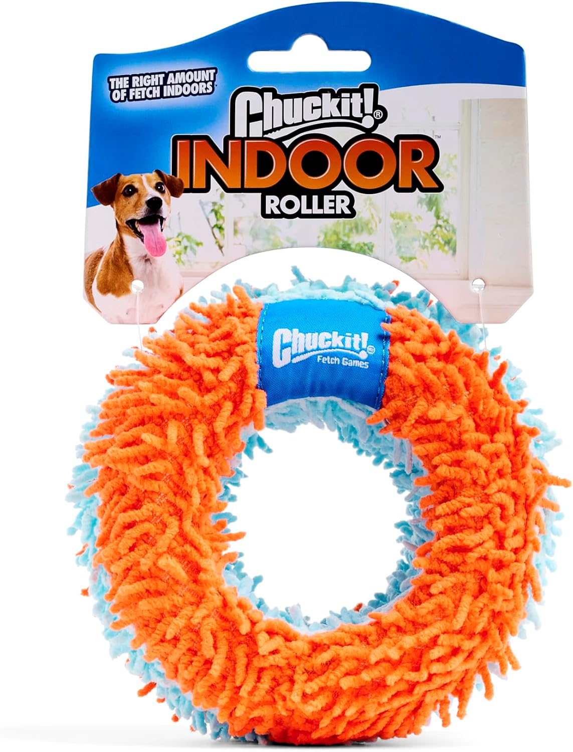 Chuckit! Indoor Fetch Ball Dog Toy for Dogs - Interactive Dog Toys for Boredom, 4.75 Inch, Orange and Blue - Image 9