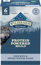 Blue Buffalo Wilderness Protein Powered Meals, Chicken and Beef, High-Protein Grain Free Adult Wet Dog Food, 9 oz. Pouches, 6 Count Variety Pack - Image 10