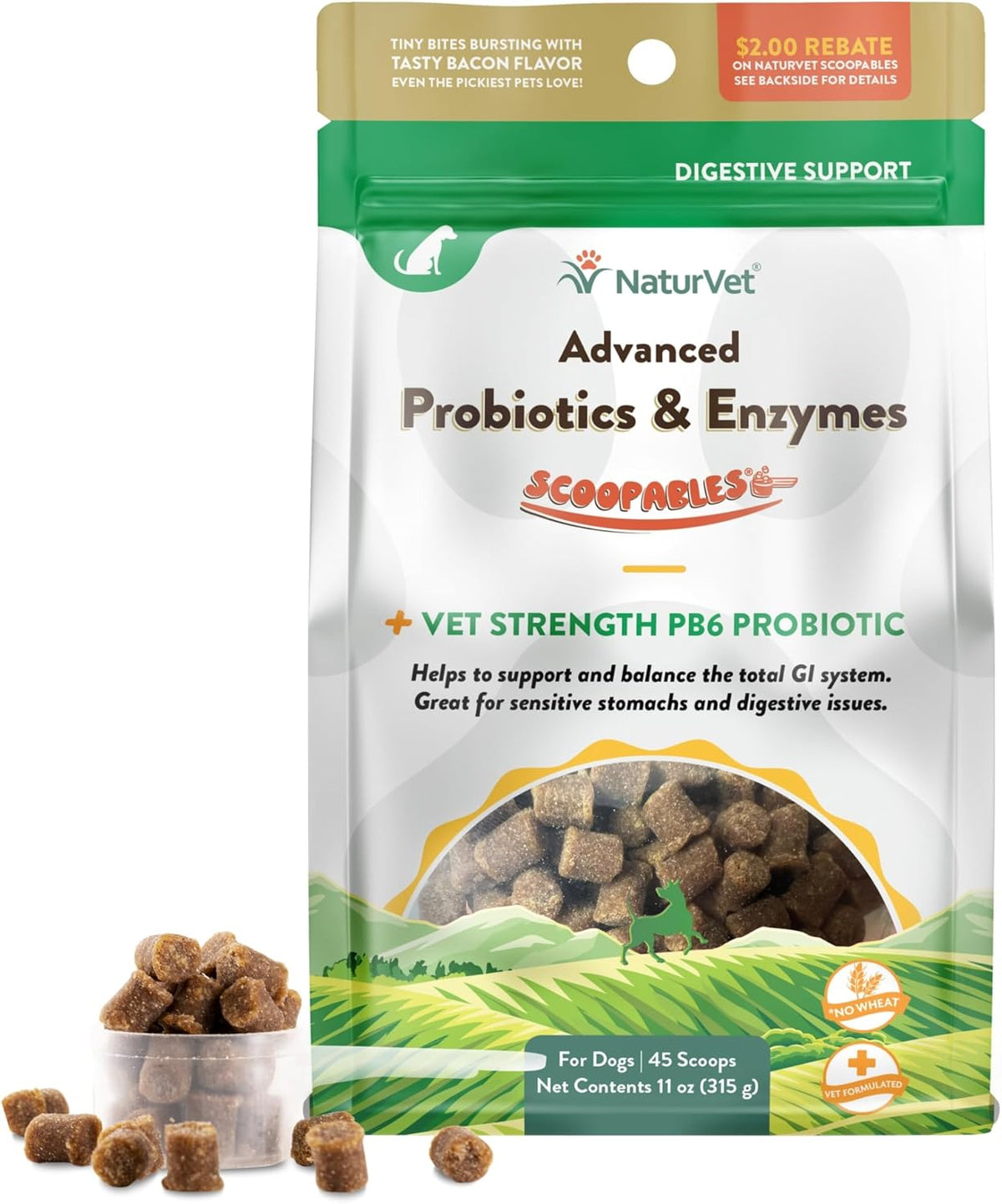 Premium imported NaturVet dog gastrointestinal tract support soft chews