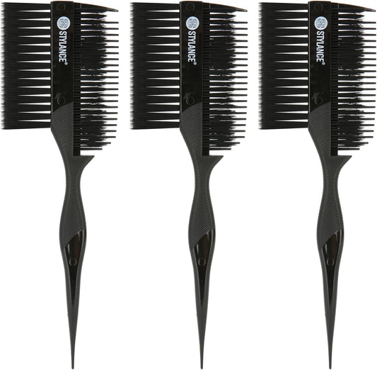 Stylance 3 piece hair dye brush and comb set front view