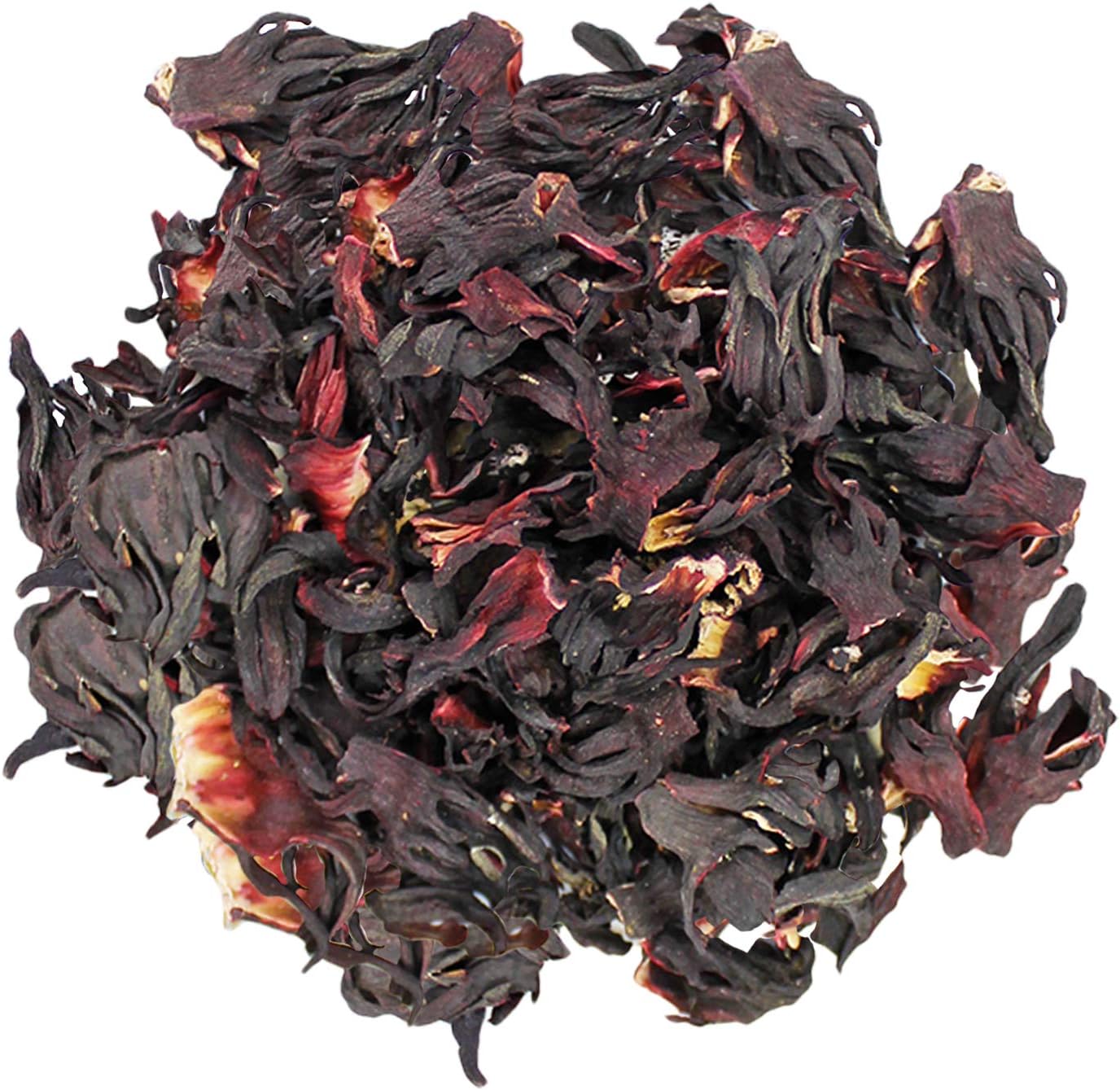Close up view of authentic organic dried hibiscus flowers for small pet foraging and nutrition