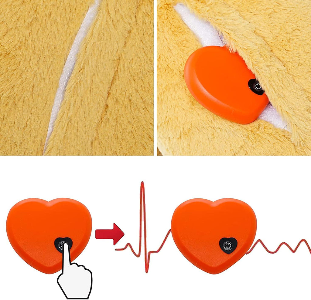 Detachable heartbeat simulator device for pet toy