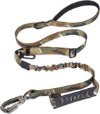 Hotsky Tactical Dog Leash Heavy Duty for Medium Large Dogs that Pull,4-6Ft Strong Bungee Shock Absorbing No Pull Dog Leash with Padded Double Handle and Car Seatbelt,Purple Camo - Image 12