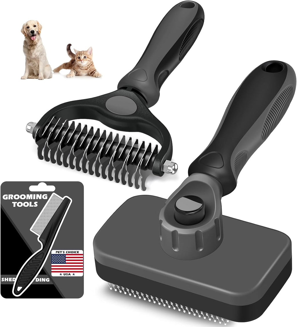 Retractable bristle function on slicker brush