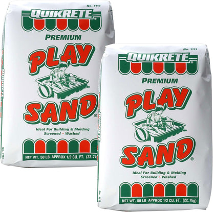 Quikrete Premium Play Sand 50 pound bag front view