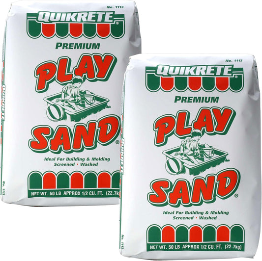 Quikrete Premium Play Sand 50 pound bag front view