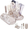 Mother-K Travel Baby Bottle Drying Rack Set front view in cream mocha