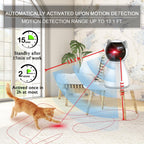 Motion activated smart pet toy with dual motors showing the sleek gray design.