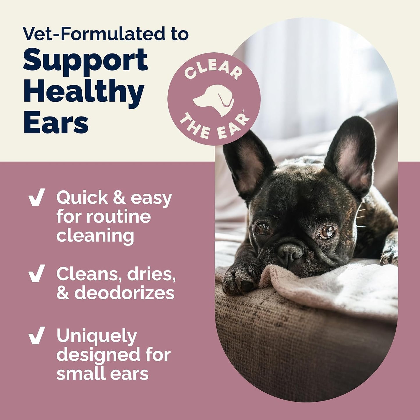 Authentic Vetnique USA imported ear wipes for pets