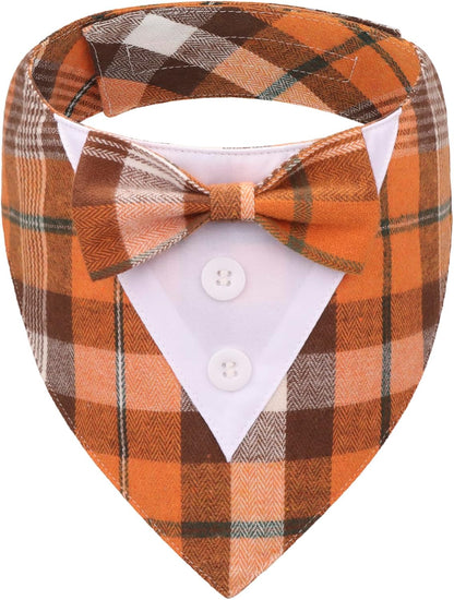 ADOGGYGO Formal Dog Tuxedo, Wedding Dog Bandana Collar with Bowtie, Adjustable Pet Birthday Wedding Tux Outfit for Medium Dogs (M, Black) - Image 12