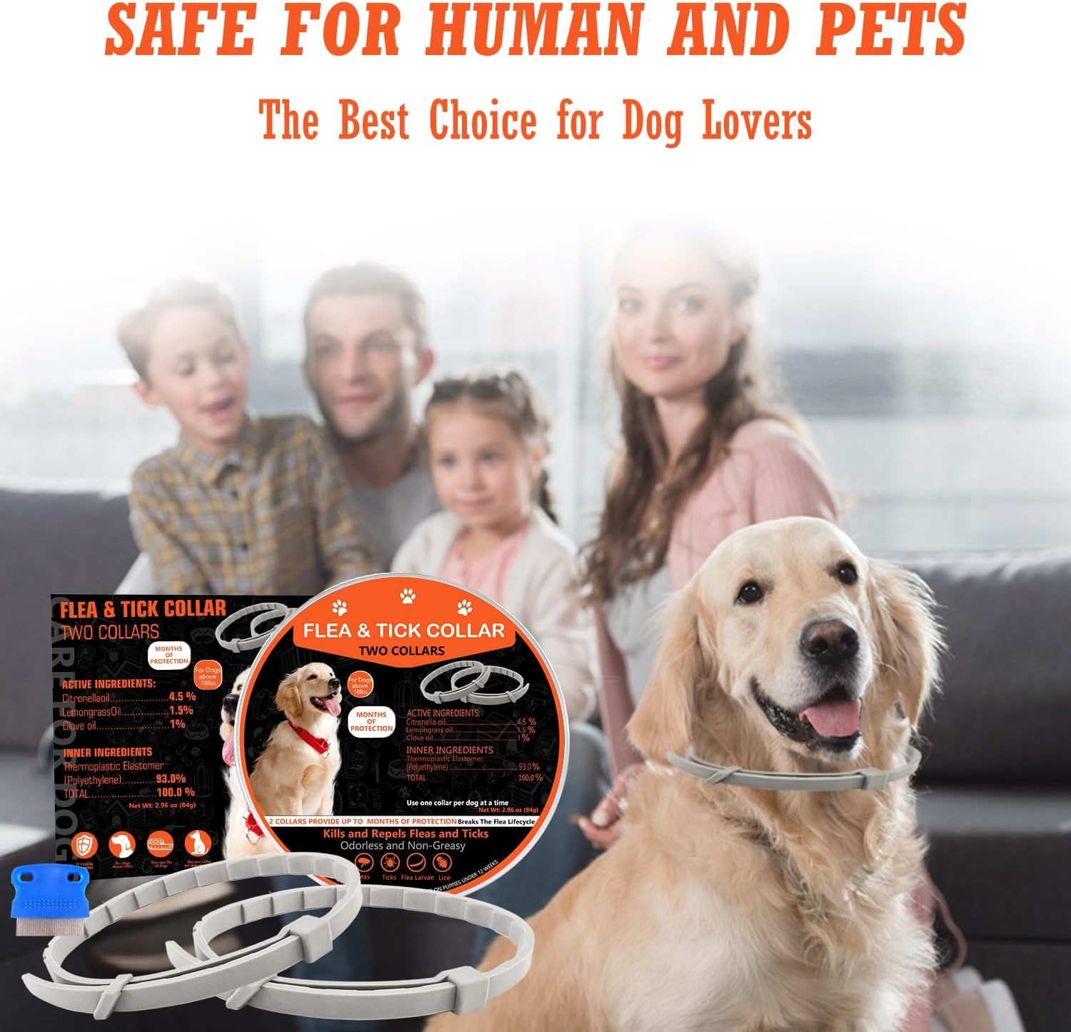 Pubamall flea and tick collar set contents
