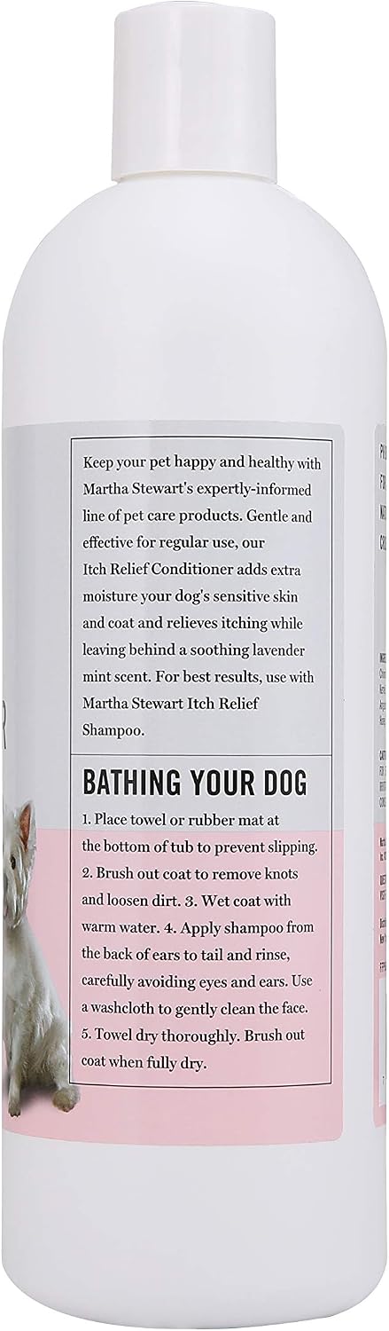Martha Stewart dog conditioner sixteen fluid ounces label detail