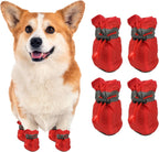 Dog Shoes Dog Boots, Paw Protector Anti-Slip Sole Winter with Reflective Strap Waterproof Soft, (4Pcs, Oxford, 3x2.6, Black), for Small Medium Puppies/Walking/Outdoor/Hardfloor - Image 9