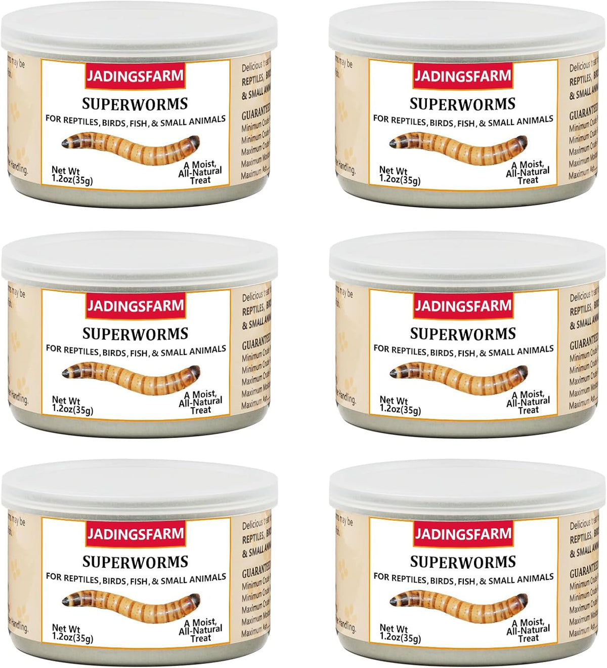 6 Pack Canned Crickets for Reptiles, Fish, Birds and Small Animals, Crickets, Healthy High Protein Treat, Reptile Bird Fish Food 7.2 Ounces Total - Image 11