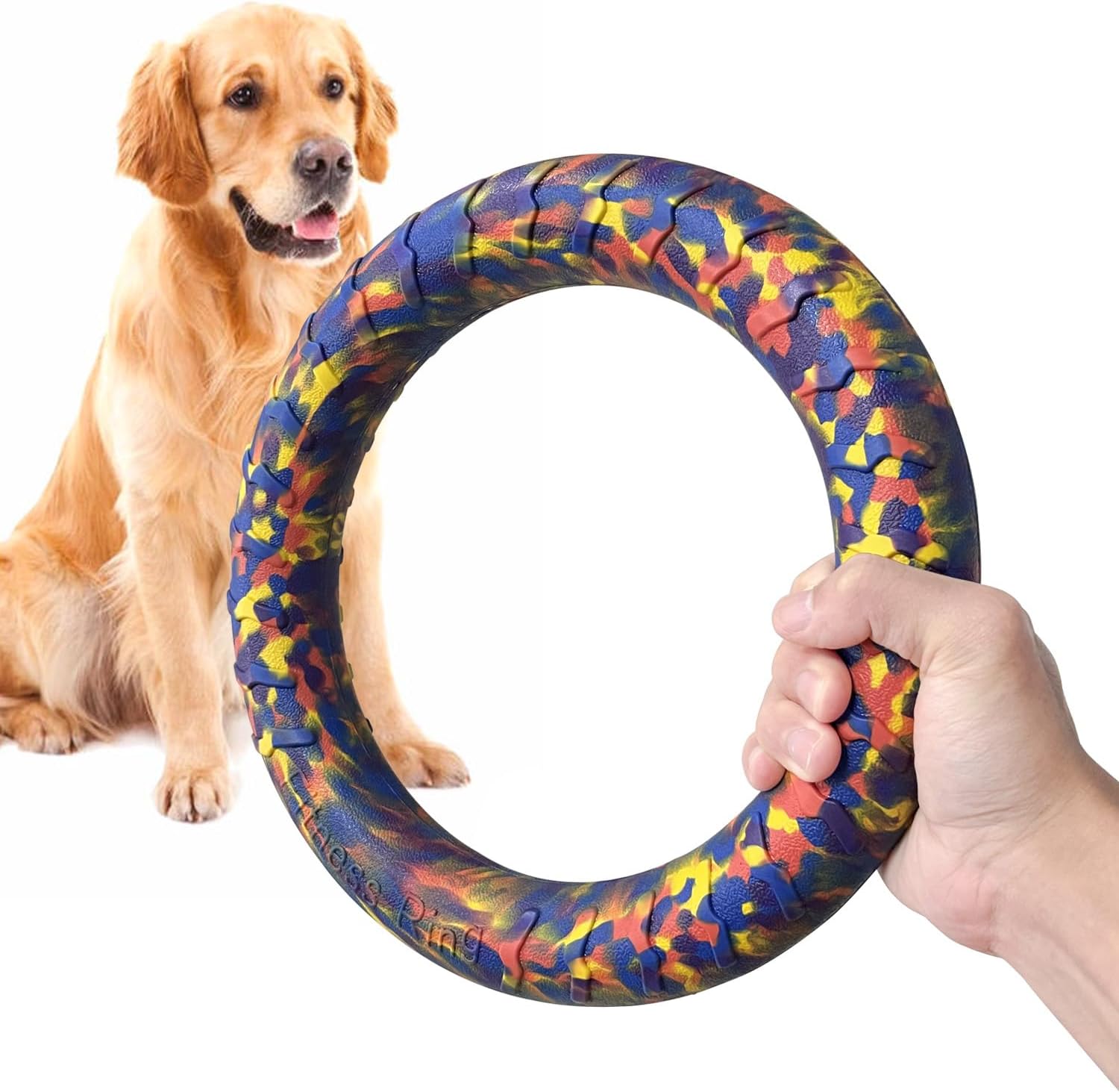 XL Large Indestructible Dog Toys, Dog Chew Toys for Aggressive Chewers,Flying Discs for Medium/Large Breeds. Floating Dog Ring Toys for Throwing, Catching, Grabbing. (12 Inch) - Image 12