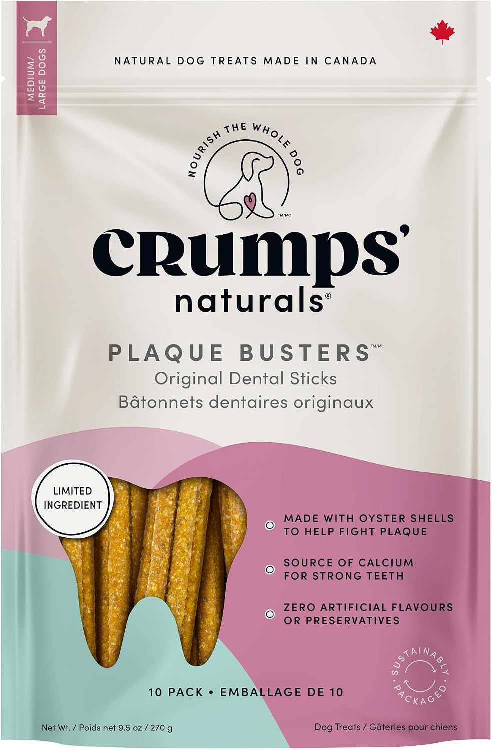 Crumps' Naturals Plaque Busters Advanced - Whole Mouth Care Dental Sticks 9.5oz - Image 10