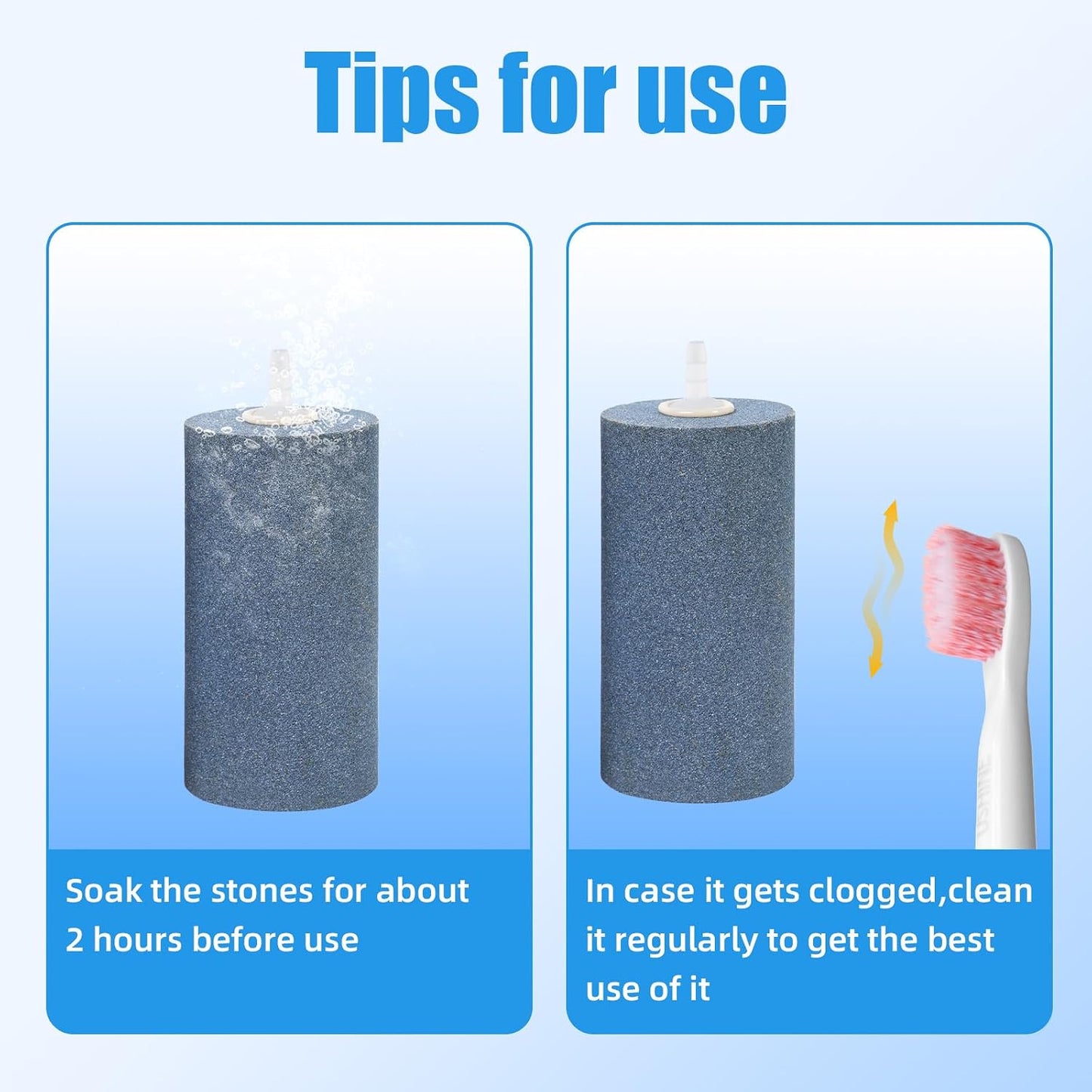 High output mineral bubble diffuser stones for garden ponds and aquaponics.