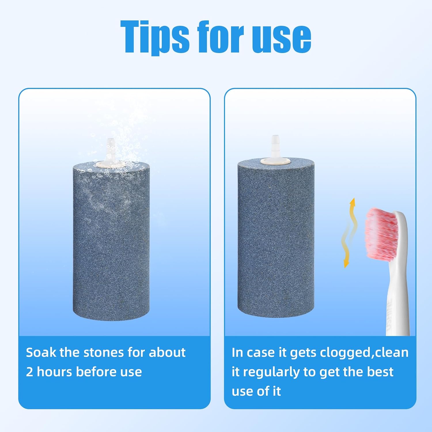 High output mineral bubble diffuser stones for garden ponds and aquaponics.