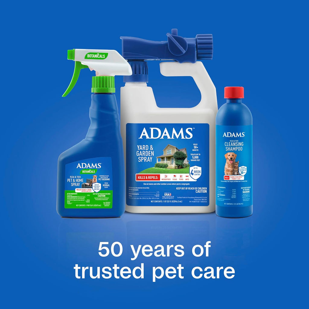 Adams Plus flea shampoo cap and top dispensing design