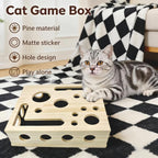 Durable wooden cat nail trimmer box showing secure slot and lock mounting system.