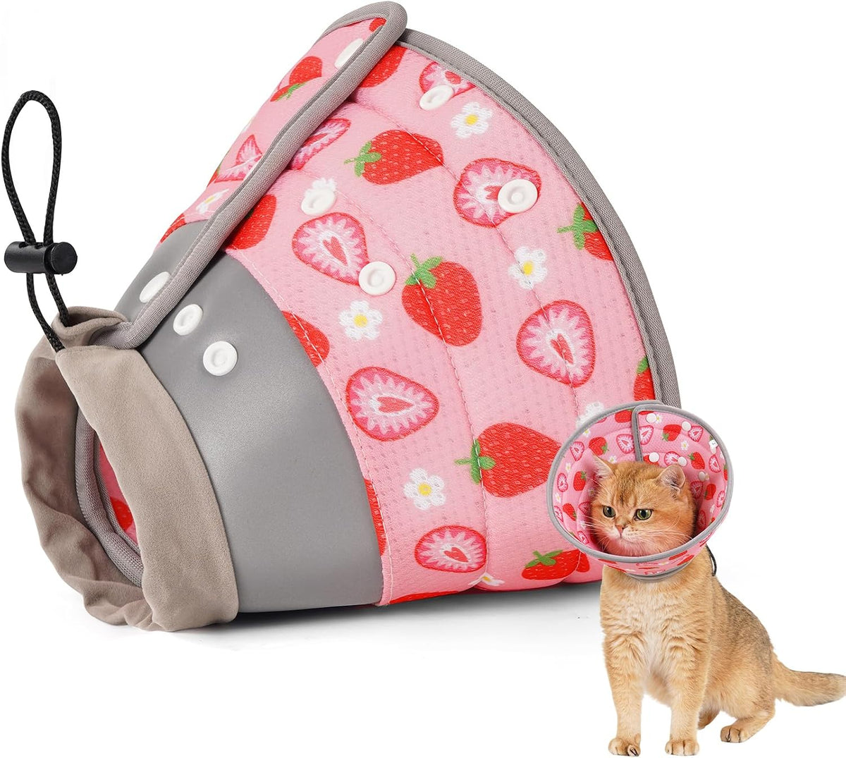 Size chart demonstration of the Avont pet cone collar