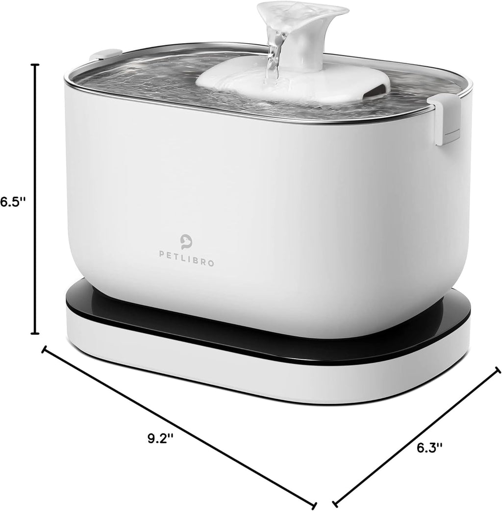PETLIBRO Cordless Cat Water Fountain, Rechargeable Battery Operated Wireless Pet Water Fountain, 2.5L/84oz Cat Water Dispenser for Drinking with Quiet Pump Stainless Steel Tray Easy Clean BPA-Free - Image 10