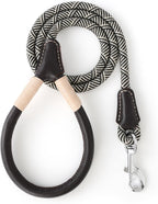 Mile High Life Dog Leash, Rope Leash with Genuine Leather Connection and Heavy Duty Metal Clasp, Great for Small Medium Large Dogs(Pink,48 Inch) - Image 13
