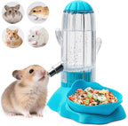 VANNON 2-in-1 Hamster Water Bottle & Food Feeder, 4.6oz/130ml Top-Fill Small Animal Cage Water Dispenser & Food Dish, BPA-Free, Anti-Leak for Hamster, Gerbil, Mouse - Image 1