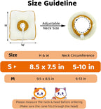 Amakunft soft recovery collar shown resting flat to display breathable fabric.