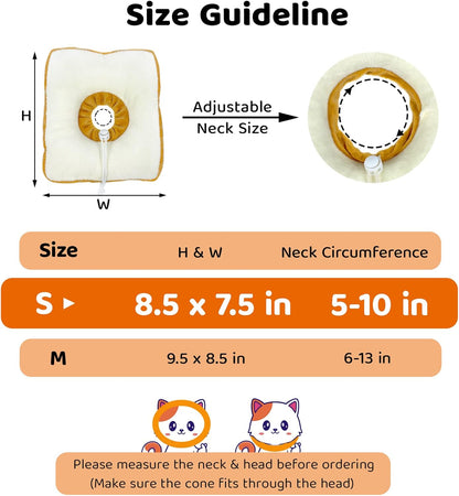 Amakunft cat recovery collar adjustable spring button lock close up view