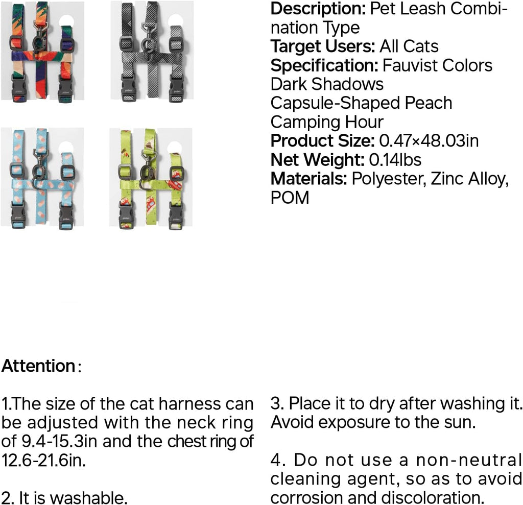 Packaging presentation of authentic USA imported Pidan cat walking set