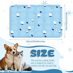 Nuanchu portable ice gel travel mat used inside a pet stroller.
