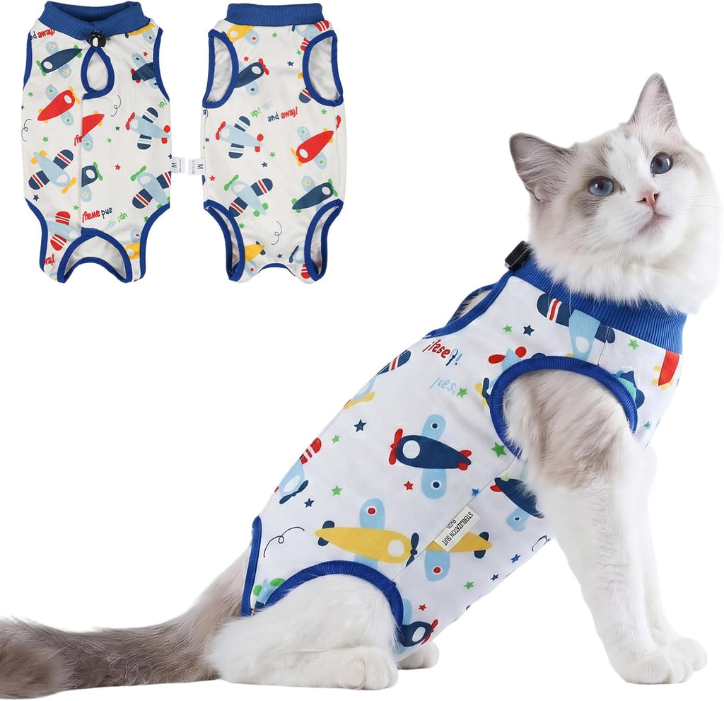 Cat Recovery Suit After Surgery for Female Spay Male Neuter, Anti Licking Onesie Postoperative Shirt, Soft Breathable Bodysuit Pajamas for Abdominal Wound Kitten, E-Collar & Cone Alternative - Image 10
