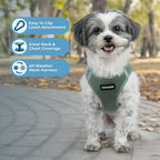 Voyager step-in reflective dog vest harness in moss green extra extra small
