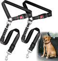 Frskcssd 2 Pack Dog Car Seat Belt black front view