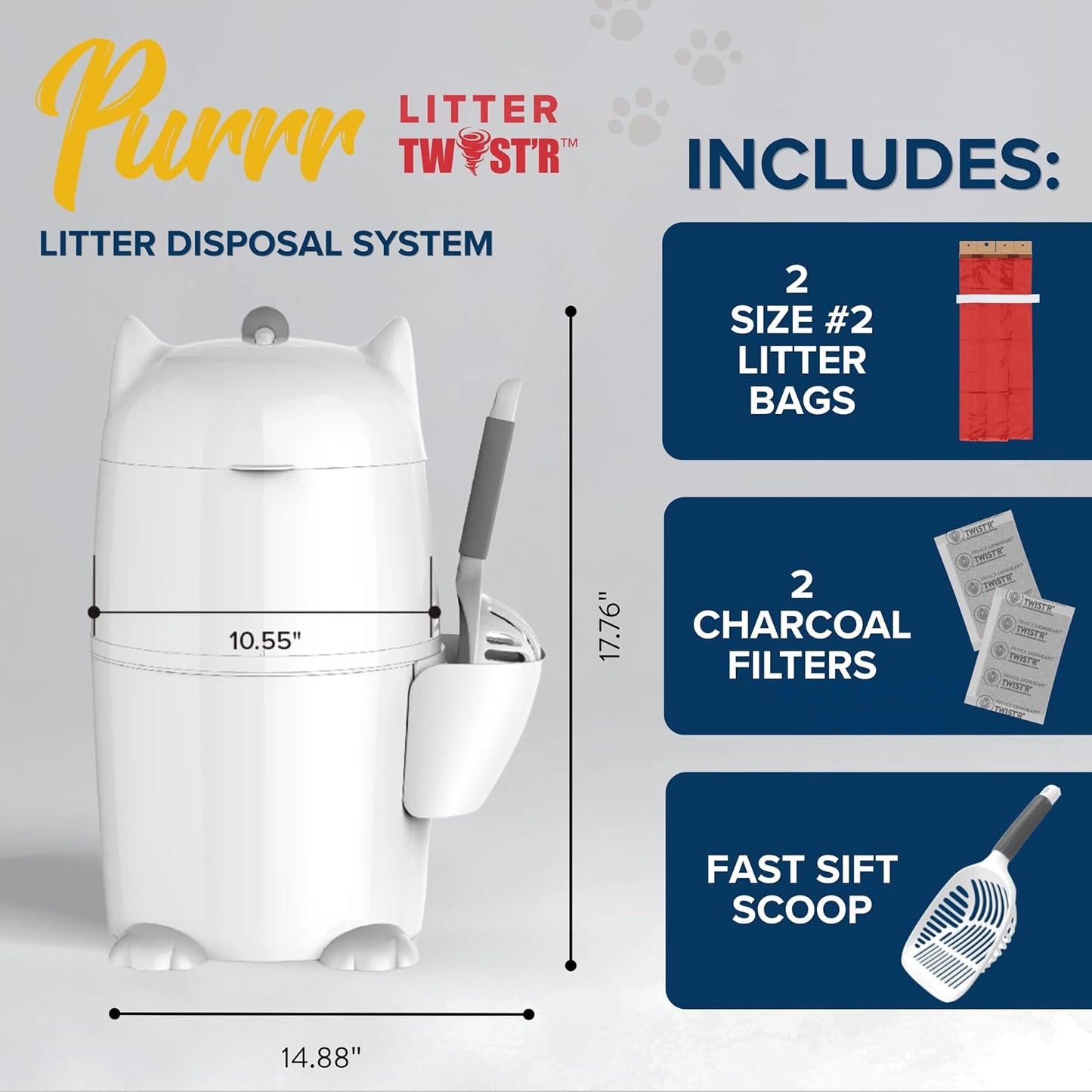 Red Rocket Purrr Litter Twist R disposal system with foot pedal