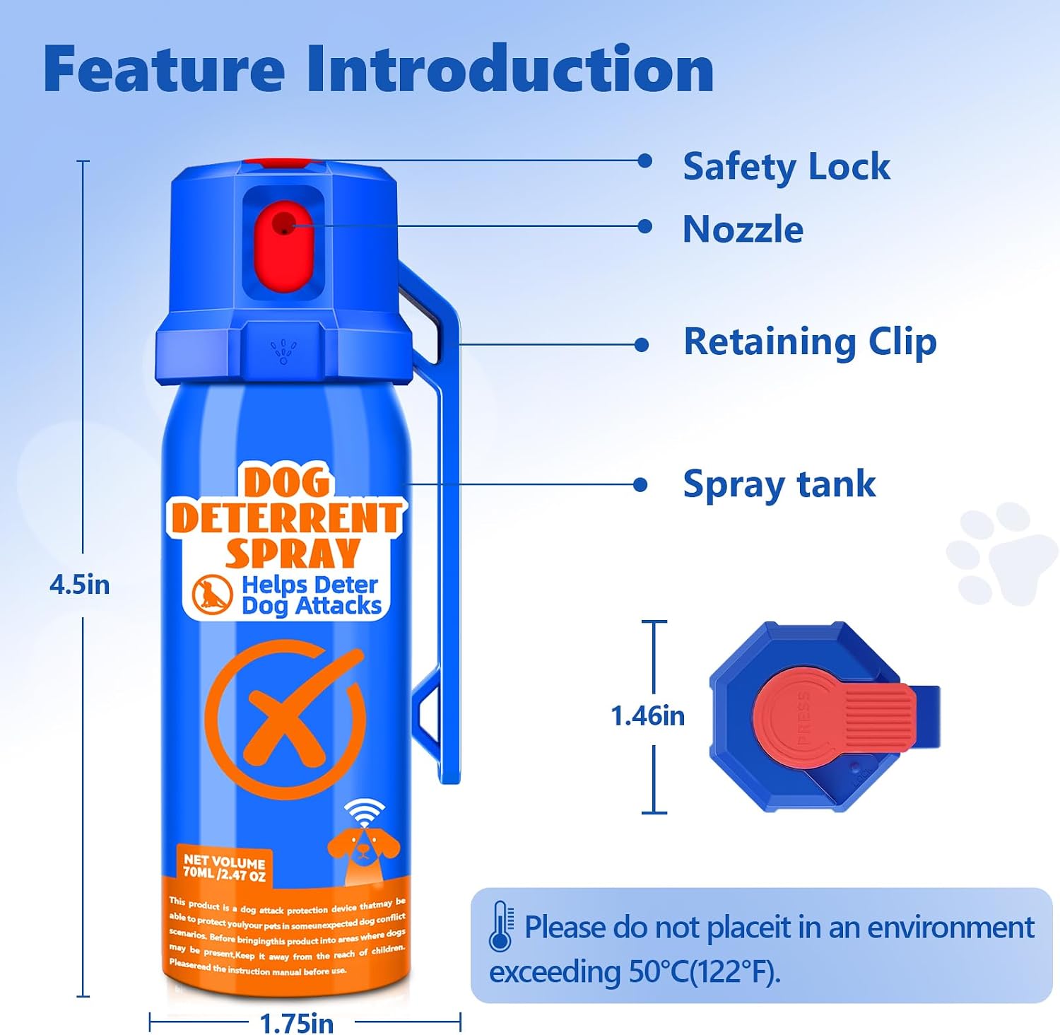 Genolix animal deterrent spray showing the secure spray nozzle