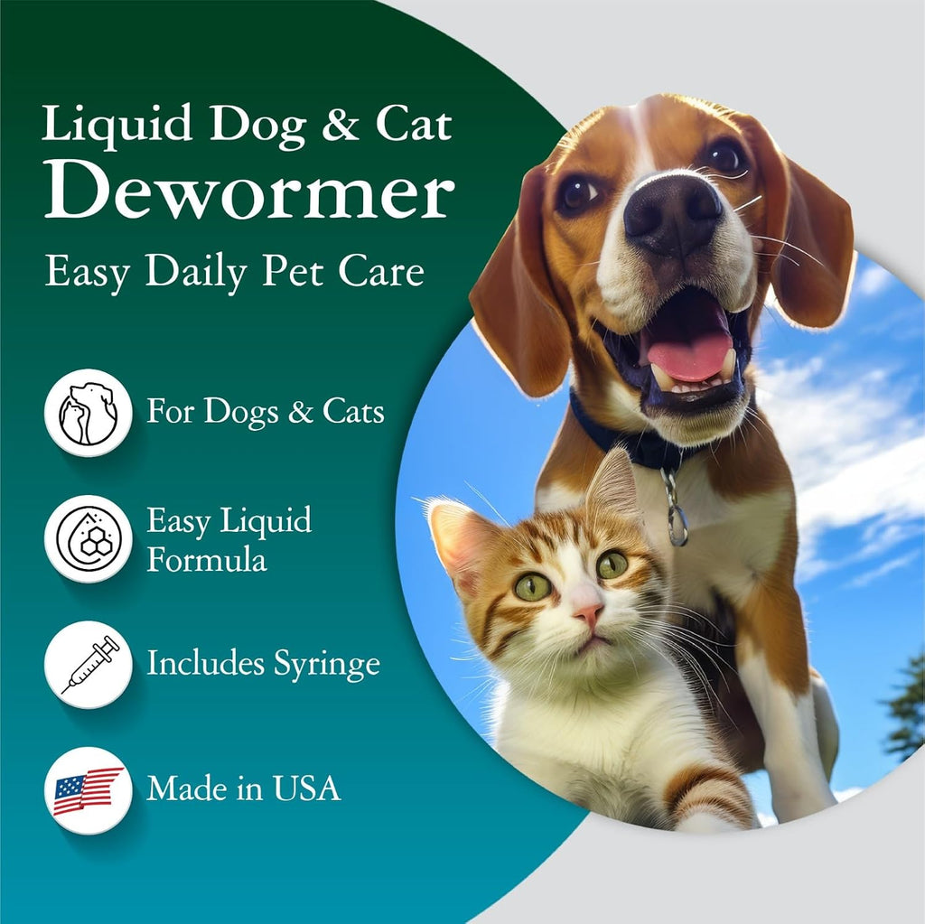 Fenbendazole ten percent digestive support liquid formula for puppies and kittens.