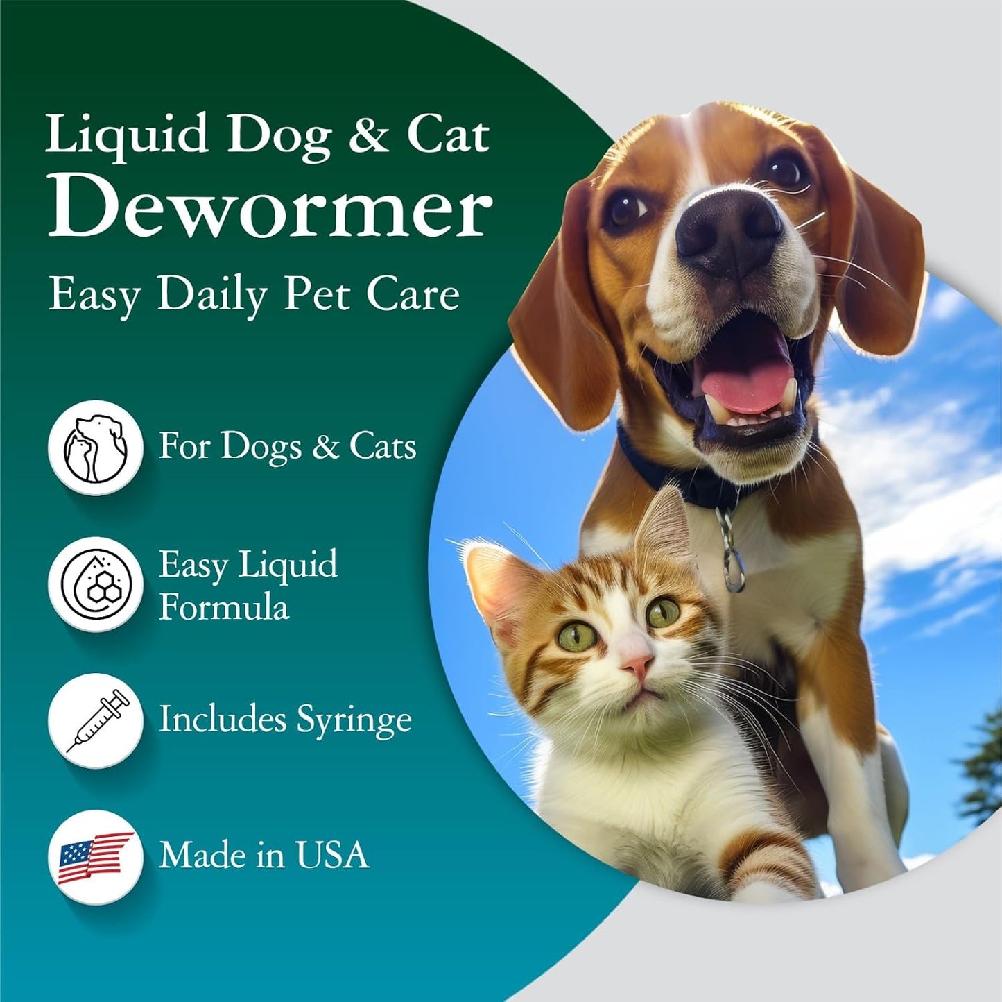 Fenbendazole ten percent digestive support liquid formula for puppies and kittens.