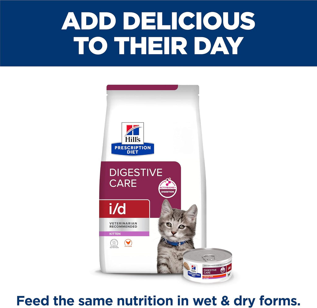 Hill's Prescription Diet premium imported chicken recipe kitten wet food pack background display