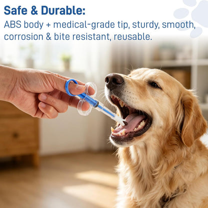 Packaging and full assembly view of the authentic imported blue pet piller device