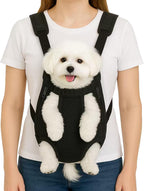 Mosago dog backpack carrier black front view for small dogs