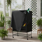 Lyksgir waterproof birdcage cover folded with visible fabric texture