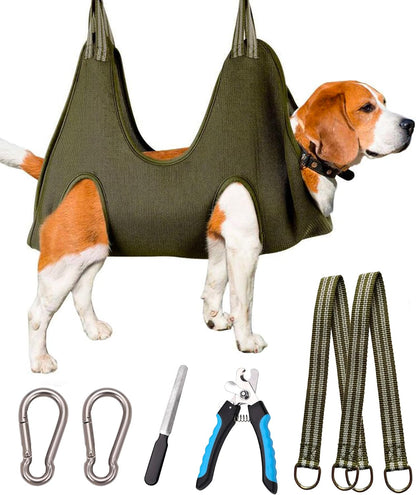 Kkiimatt 10 in 1 Pet Grooming Hammock Harness with Nail Clippers/Trimmer, Nail File, Dog Hammock/Grooming Sling for Nail Trimming/Clipping - Image 8