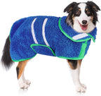 Unicorn Catcher dog bathrobe folded showing material quality