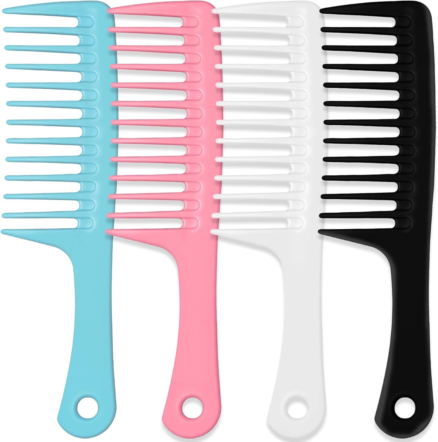 Modengkongjian 4 Pcs Wide Tooth Detangling Comb Set front view