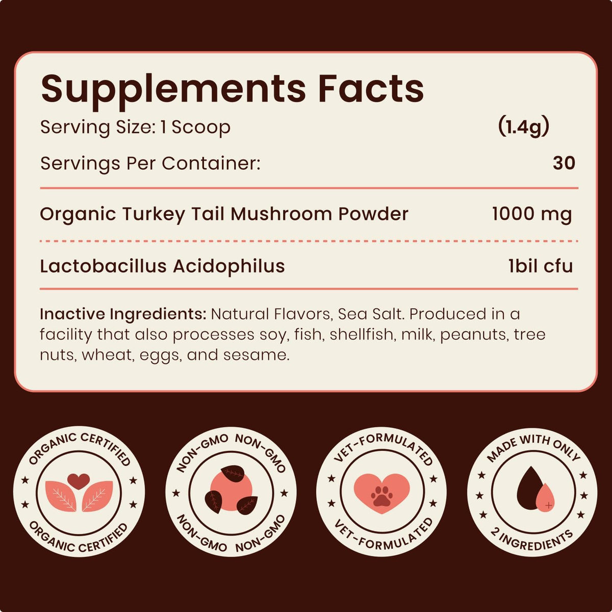 Lumiqour pets supplement container displaying cellular and lump support claims