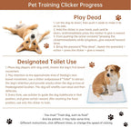Ergonomic behavior helper clicker being pressed to teach a dog how to sit